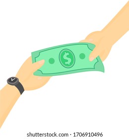 Money on Hand Character Vector