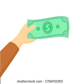 Money on Hand Character Vector