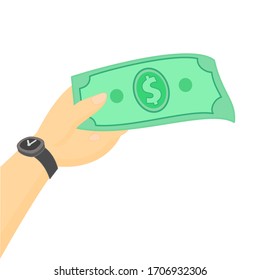 Money on Hand Character Vector