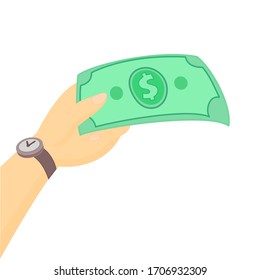 Money on Hand Character Vector