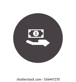 money on hand icon vector illustration, can be used for web and mobile design.