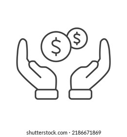 Money on hand icons  symbol vector elements for infographic web