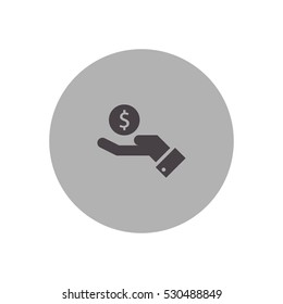 money on hand vector icon , can be used for web and mobile design.