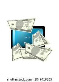 Money on the tablet