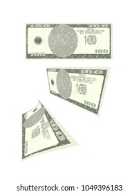 Money on white background