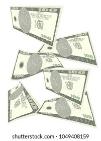 Money on white background