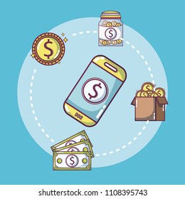 Money online concept