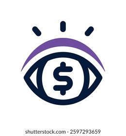 money oriented dual tone icon. Sleek and modern vector icon for websites, mobile apps, marketing materials, and corporate design. Fully scalable and ready to use.