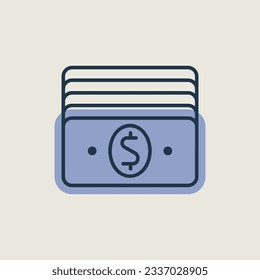 Money outline icon. Business sign. Graph symbol for your web site design, logo, app, UI. Vector illustration, EPS10.