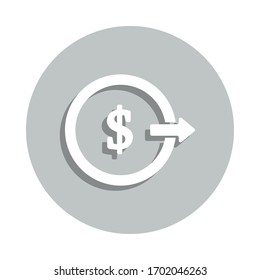 money output badge icon. Simple glyph, flat vector of Banking icons for ui and ux, website or mobile application