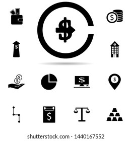 money output icon. Universal set of banking for website design and development, app development