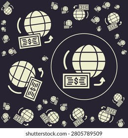 Money Overseas trendy vector illustration in flat style ravishing background.eps