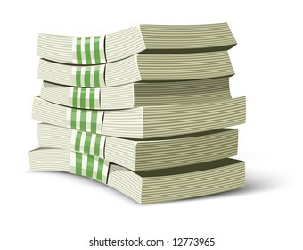 money packs vector illustration for banking business isolated