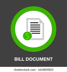 money page tax. bill document icon - invoice symbol - office file format