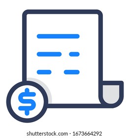 money paper document business icon 