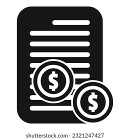 Money paper icon simple vector. Business work. Retire plan