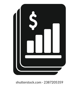 Money papers icon simple vector. Financial credit. Cash laptop money