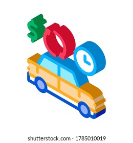 money parking icon vector. isometric money parking sign. color isolated symbol illustration