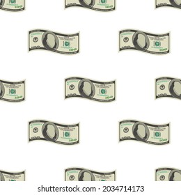 Money pattern isolated on white background. Vector illustration.