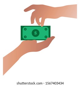 money pay hand design art