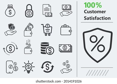 Money, Payment, cash, management, finance, strategy, marketing icon graphic elements for your work