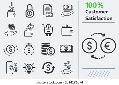Money, Payment, cash, management, finance, strategy, marketing icon graphic elements for your work