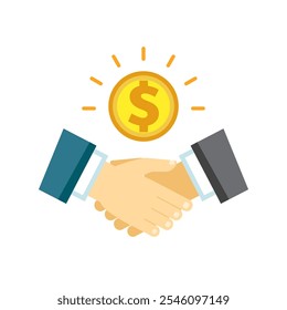 Money payment concept icon. Colored flat vector illustration isolated.