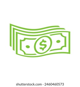 Money and payment icon line. Dollars vector linear icons.