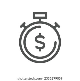 Esbozo de icono de dinero y pago y vector lineal.