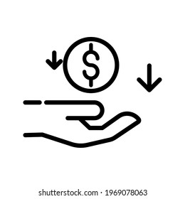 Money and payment icon, symbol isolated