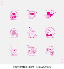 Money and payment icons set, isolated on white background, vector Illustration