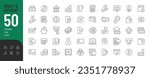 Money and Payment Line Editable Icons set. Vector illustration in modern thin line style of money and finance operations: currency exchange, savings, operations with bank cards. Isolated on white 