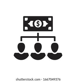 money payment link icon (vector illustration) 