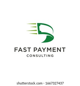 Money Payment Logo Icon With Fast Graphic template designs vector