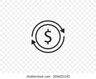 Icono de transferencia de pago de dinero. Ilustración vectorial. Diseño plano.