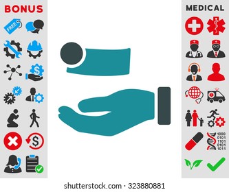 Money Payment vector icon. Style is bicolor flat symbol, soft blue colors, rounded angles, white background.