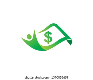 Money and People Logo Template, Icon, Symbol - Vector