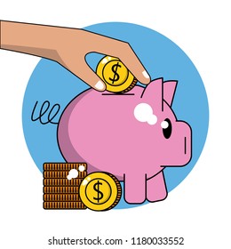Money piggy saving