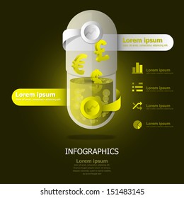 Money Pill Capsule Design Template