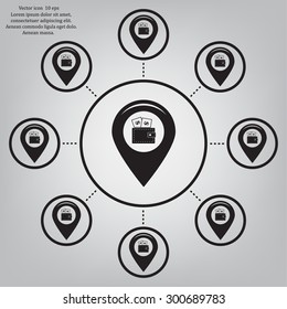 money pin business concept vector illustration