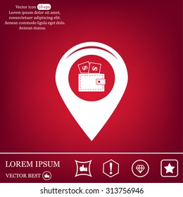 money pin business concept vector illustration