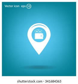 money pin business concept vector illustration