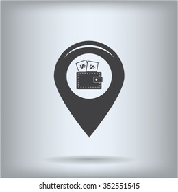 money pin business concept vector illustration