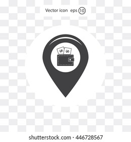 money pin business concept vector illustration