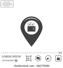 money pin business concept vector illustration