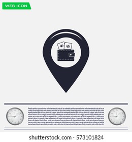 money pin business concept vector illustration