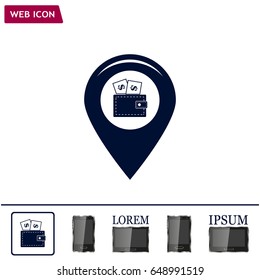 money pin business concept vector illustration