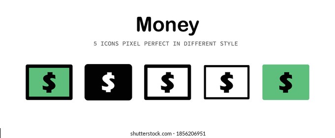 Money pixel-perfect icon for design work such as website, application, infographic, book, magazine, presentation, poster, screen printing.