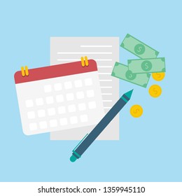 Money plan. Financial concept