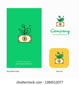 Money plant  Company Logo App Icon and Splash Page Design. Creative Business App Design Elements
